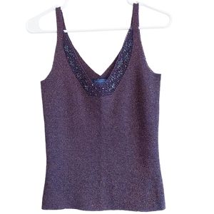 Adolfo Dominguez Metallic  Thread Knit Top